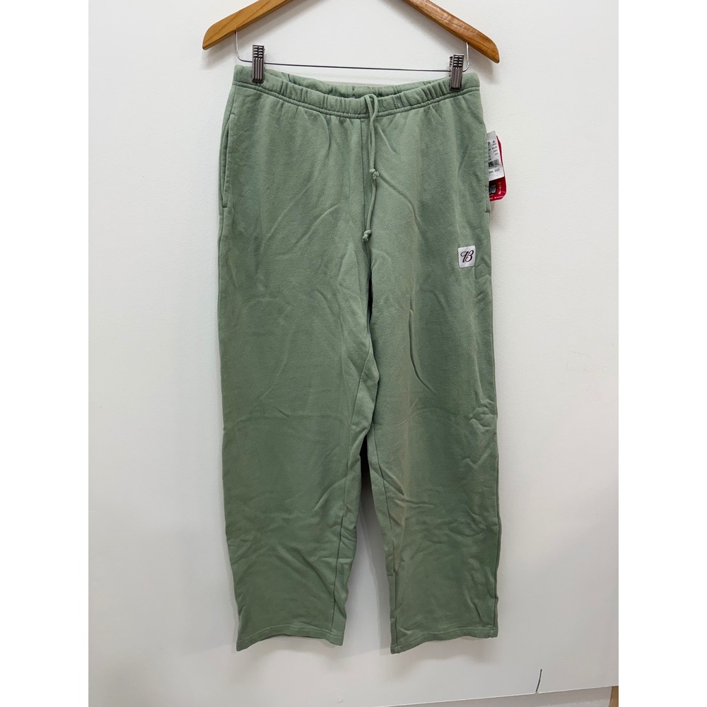 Budweiser Sweatpants Small Sage Green Straight Leg Fleece Logo  NEW